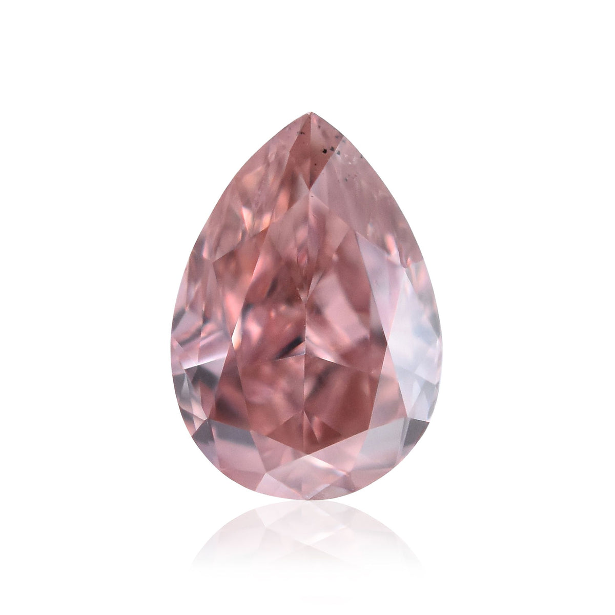 Pear Fancy Orangey Pink Natural Diamond 0.2ct SI2 loose diamond