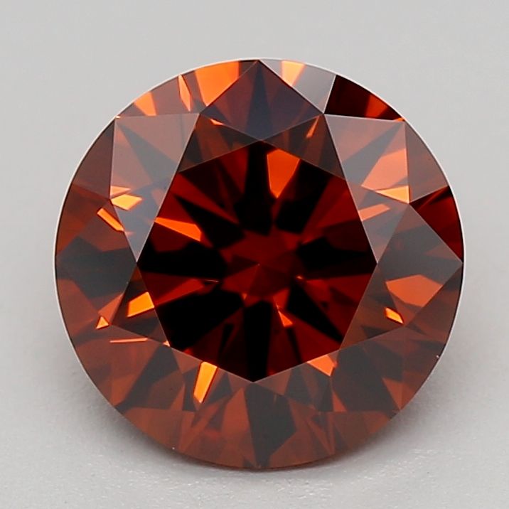Round Fancy Deep Orange Lab-grown Diamond 1.18ct VVS2 loose diamond