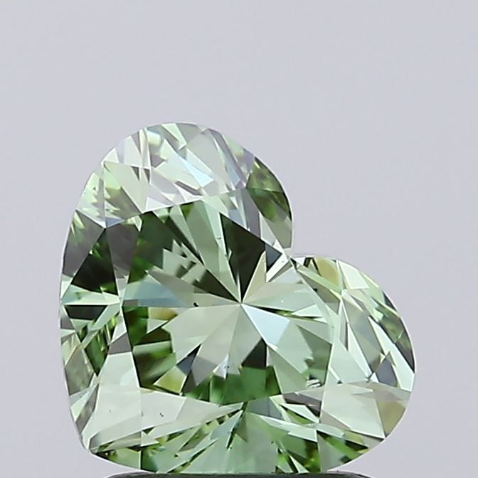 Heart Fancy Vivid Green Lab-grown Diamond 1.5ct VS1 loose diamond