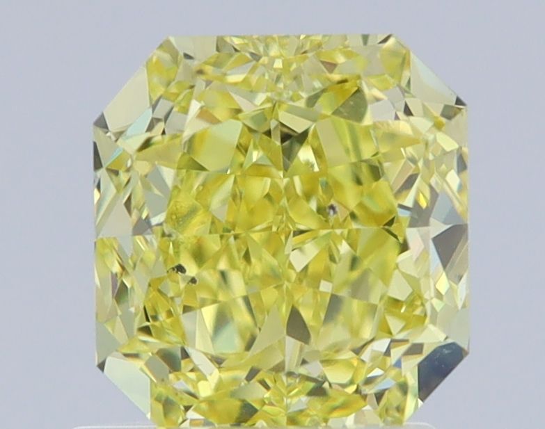 Radiant Fancy Intense Yellow Natural Diamond 1.21ct SI1 loose diamond
