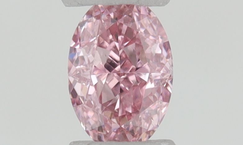Oval Fancy Intense Purplish Pink Natural Diamond 0.08ct loose diamond