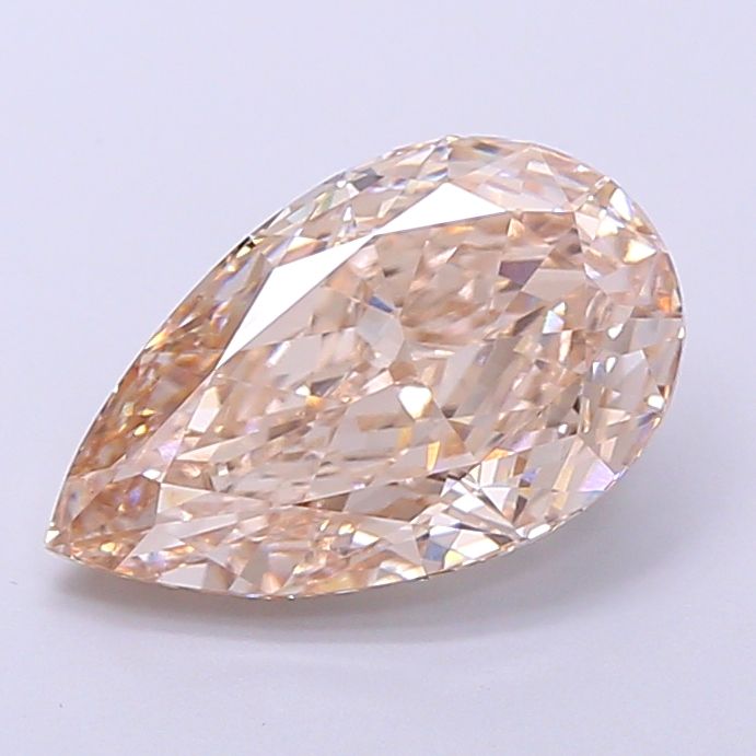 Pear Very Light Brown Lab-grown Diamond 3.77ct VVS2 loose diamond