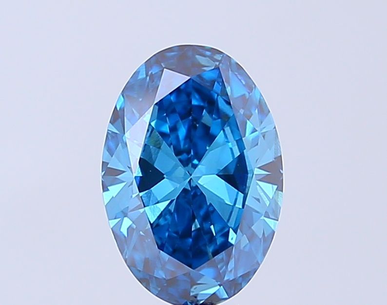 Oval Fancy Vivid Blue Lab-grown Diamond 1.54ct VS2 loose diamond