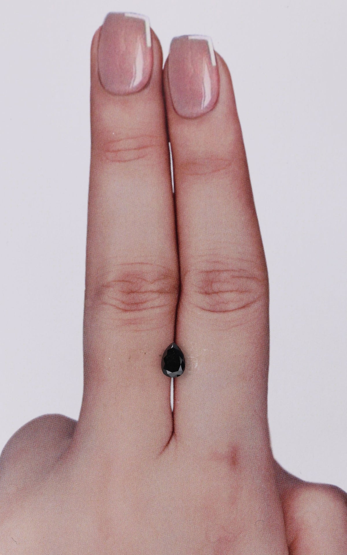 Pear Black Natural Diamond 0.45ct loose diamond