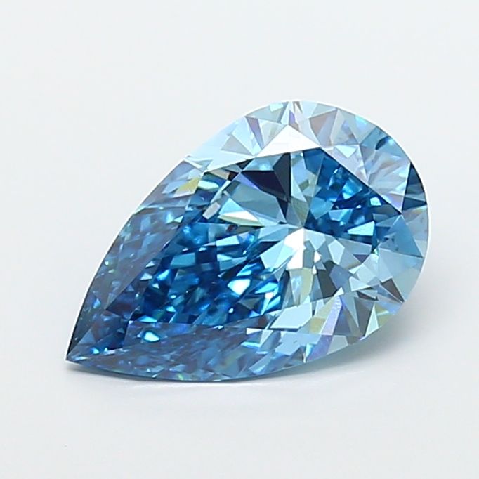 Pear Fancy Vivid Blue Lab-grown Diamond 5ct VS1 loose diamond