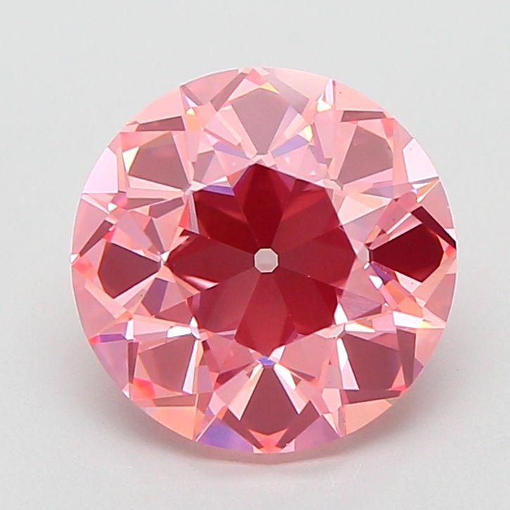 European Cut Fancy Vivid Pink Lab-grown Diamond 3.25ct VS1 loose diamond