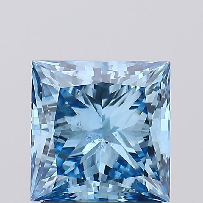 Princess Fancy Vivid Blue Lab-grown Diamond 1.5ct SI1 loose diamond