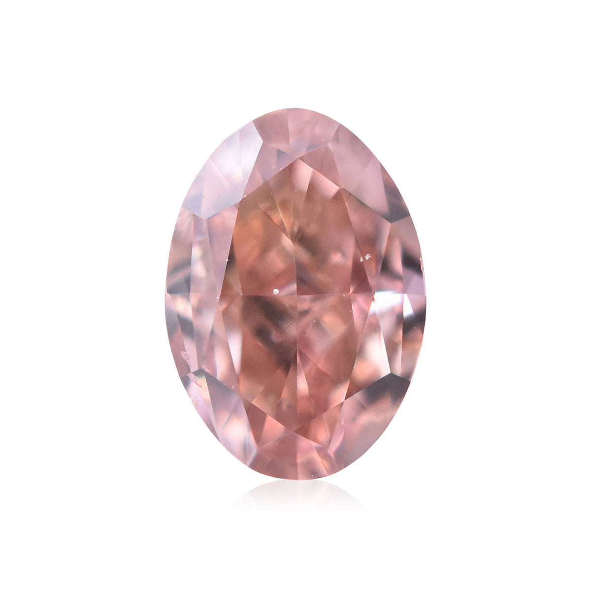 Oval Fancy Intense Orangey Pink Natural Diamond 0.25ct VS2 loose diamond