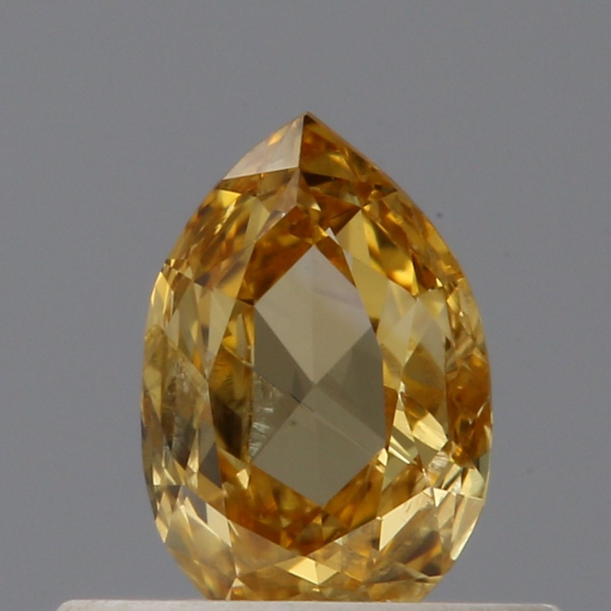 Pear Fancy Intense Orange Yellow Natural Diamond 0.36ct I2 loose diamond