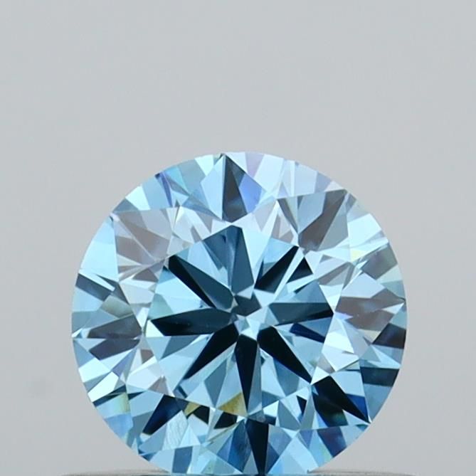 Round Fancy Vivid Blue Lab-grown Diamond 0.47ct VS1 loose diamond