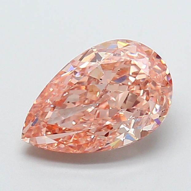 Pear Fancy Light Orangey Brown Lab-grown Diamond 2.51ct VS2 loose diamond