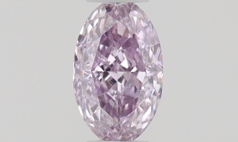 Oval Fancy Intense Pink Purple Natural Diamond 0.21ct SI2 loose diamond