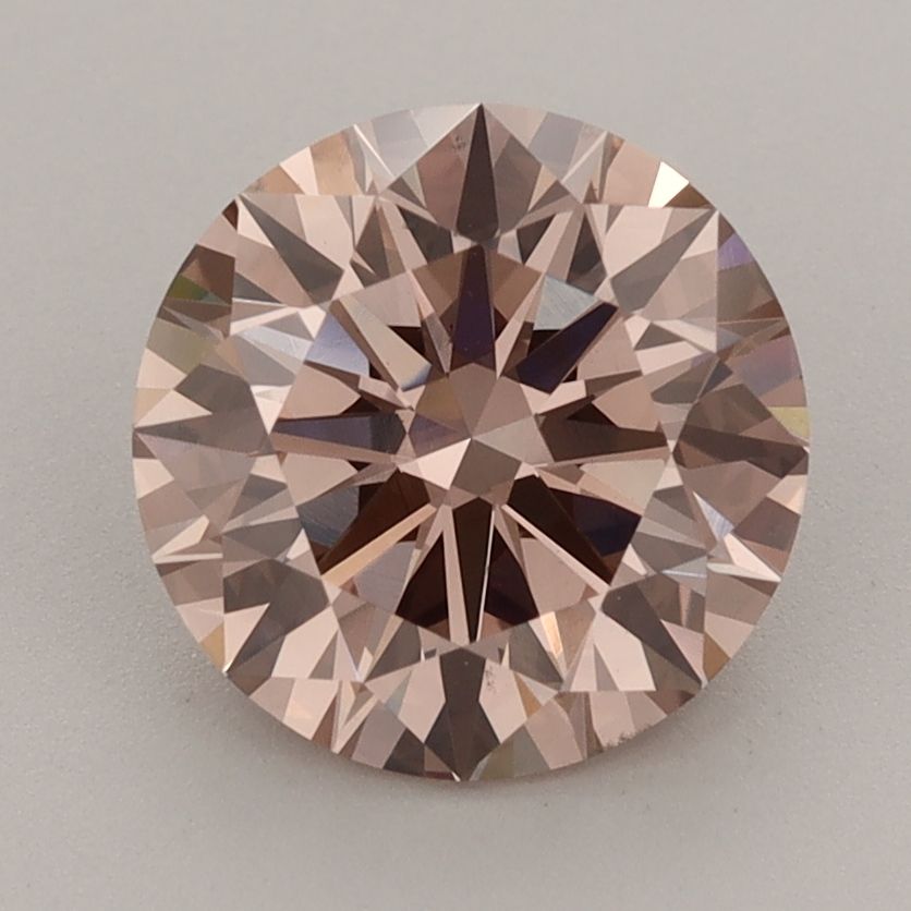 Round Fancy Pinkish Brown Lab-grown Diamond 2.5ct VS1 loose diamond