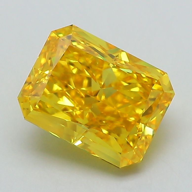 Radiant Fancy Vivid Yellow Lab-grown Diamond 2.16ct VS1 loose diamond