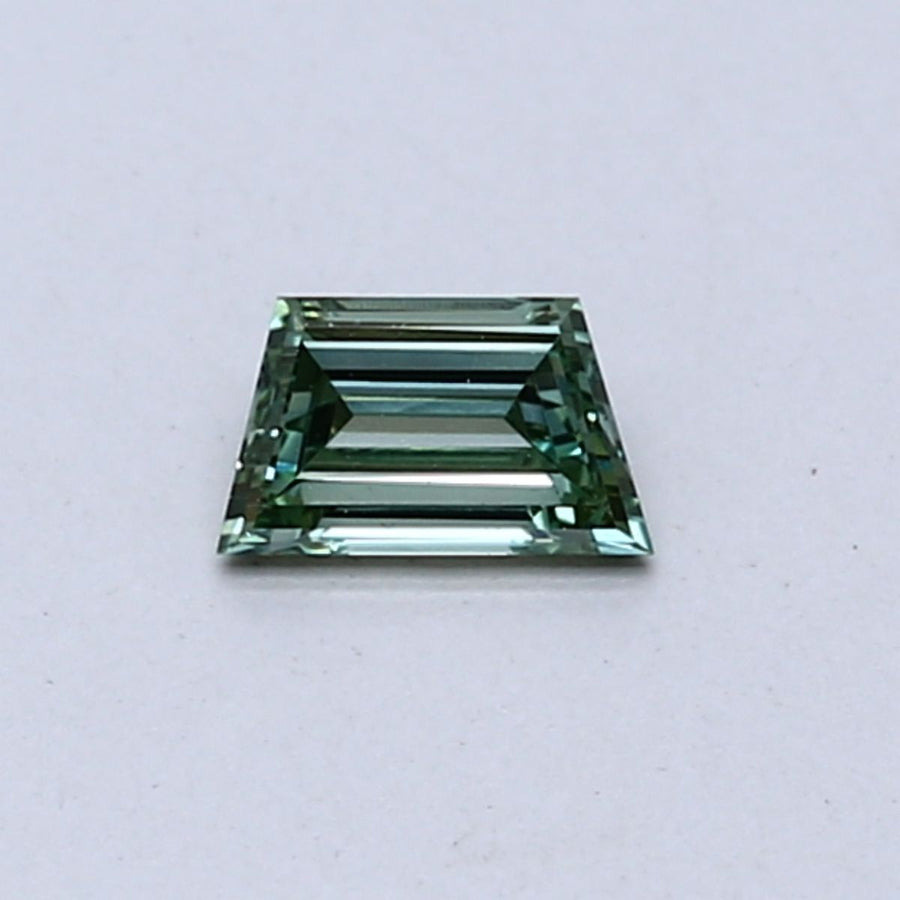 Trapezoid Fancy Vivid Green Lab-grown Diamond 0.25ct VS1 loose diamond