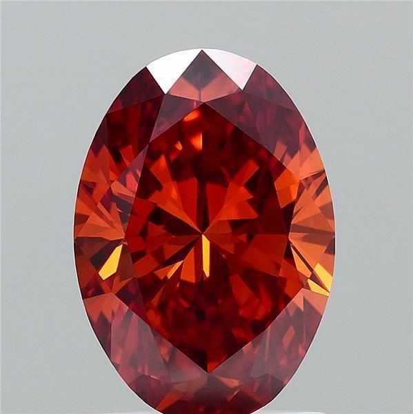 Oval Fancy Intense Brownish Orange Lab-grown Diamond 1.55ct VVS2 loose diamond