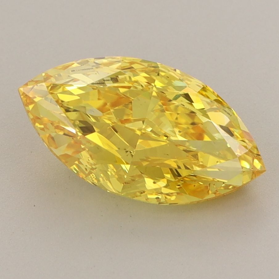 Marquise Fancy Vivid Yellow Lab-grown Diamond 2.25ct VVS2 loose diamond