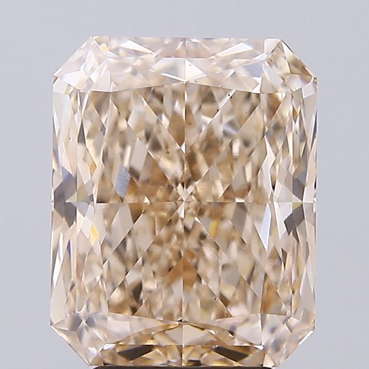 Radiant Very Light Brown Lab-grown Diamond 4.07ct VS2 loose diamond