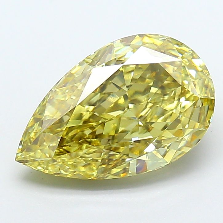 Pear Fancy Yellow Lab-grown Diamond 4.01ct VS2 loose diamond