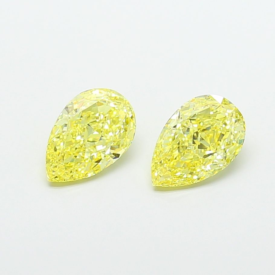 Pear Fancy Intense Yellow Lab-grown Diamond 2.03ct VVS2 loose diamond