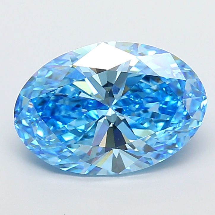 Oval Fancy Vivid Blue Lab-grown Diamond 5.05ct VVS2 loose diamond