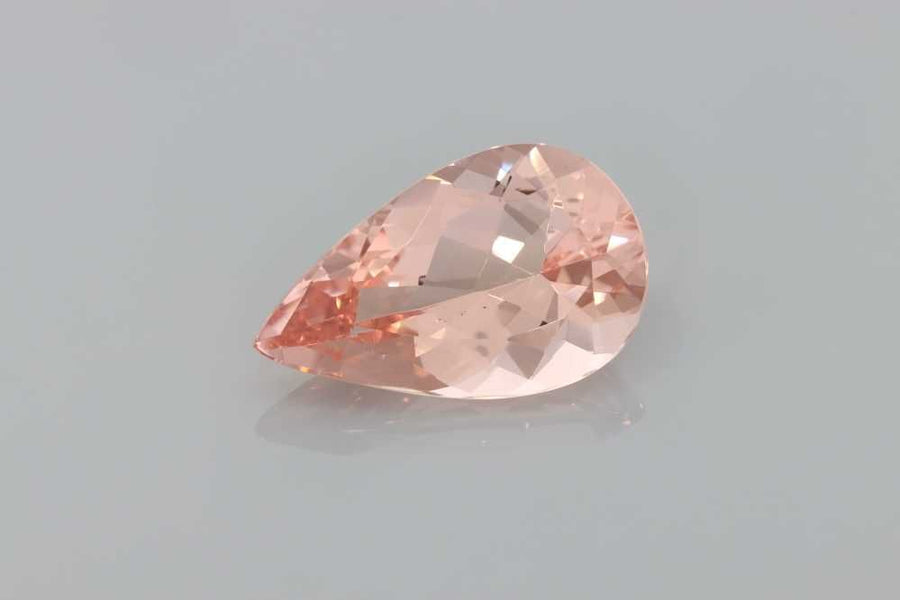 Pear Orange Morganite 4.86ct loose gemstone