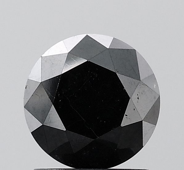 Round Black Natural Diamond 1.74ct VS2 loose diamond