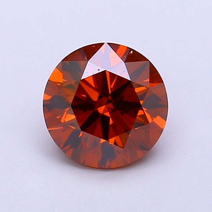 Round Fancy Vivid Brownish Orange Lab-grown Diamond 1.3ct VVS2 loose diamond