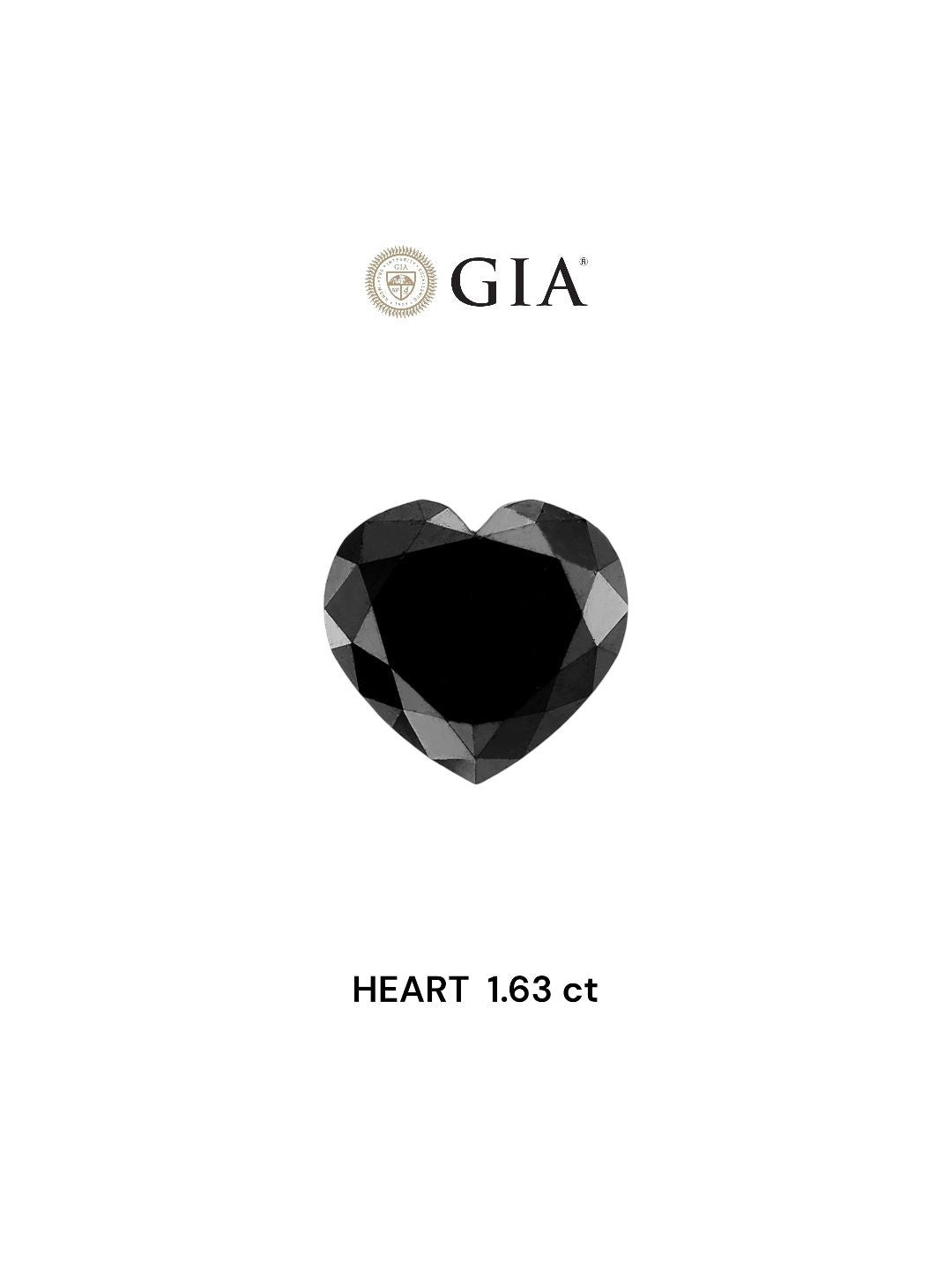 Heart Fancy Black Natural Diamond 1.63ct VVS2 loose diamond