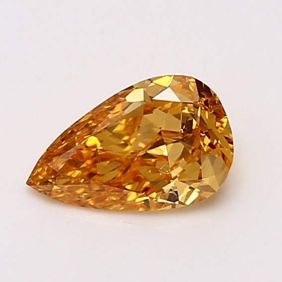 Pear Yellowish Orange Natural Diamond 0.76ct SI1 loose diamond