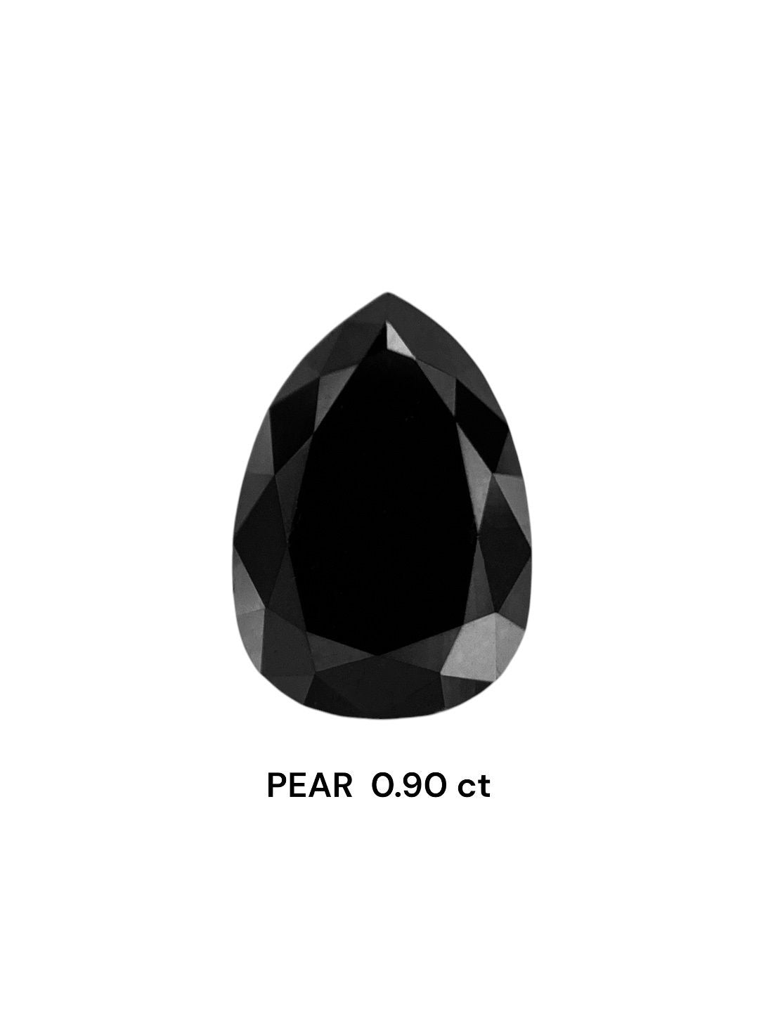 Pear Fancy Black Natural Diamond 0.9ct VVS2 loose diamond