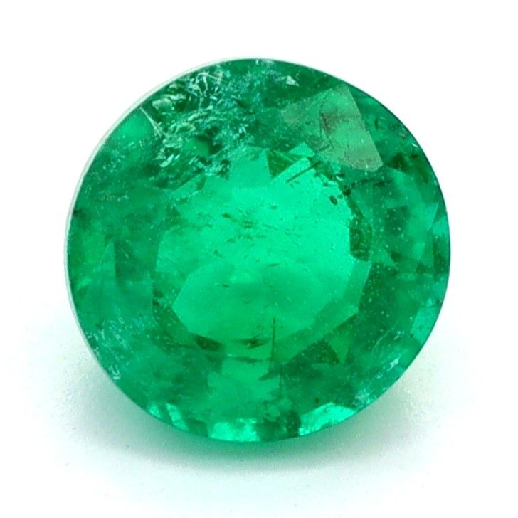 Round Green Emerald 0.64ct loose gemstone