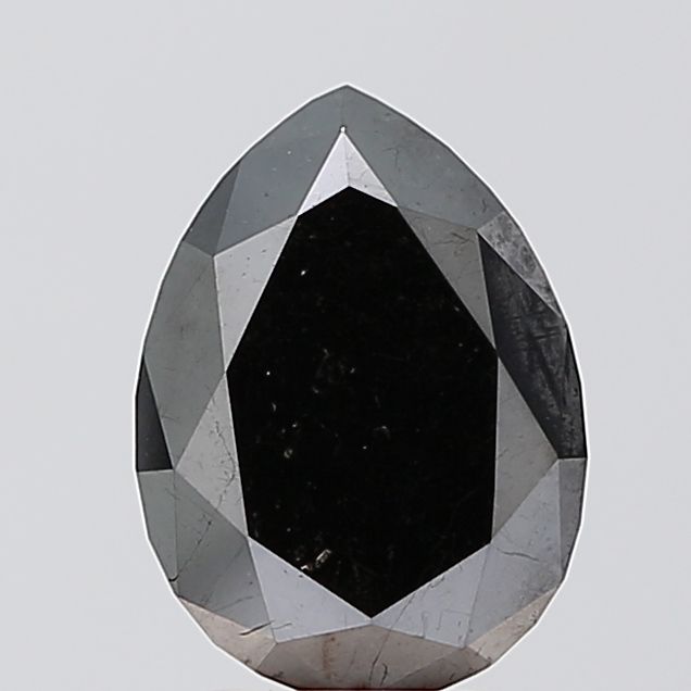 Pear Black Natural Diamond 1.76ct VVS2 loose diamond