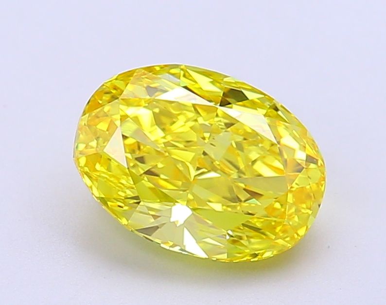 Oval Fancy Vivid Yellow Lab-grown Diamond 2.09ct VS2 loose diamond