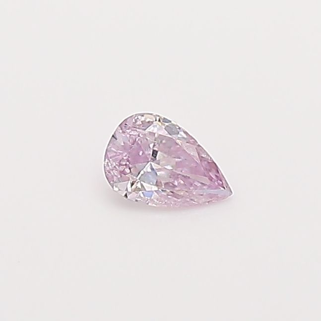 Pear Fancy Intense Pink Purple Natural Diamond 0.08ct loose diamond