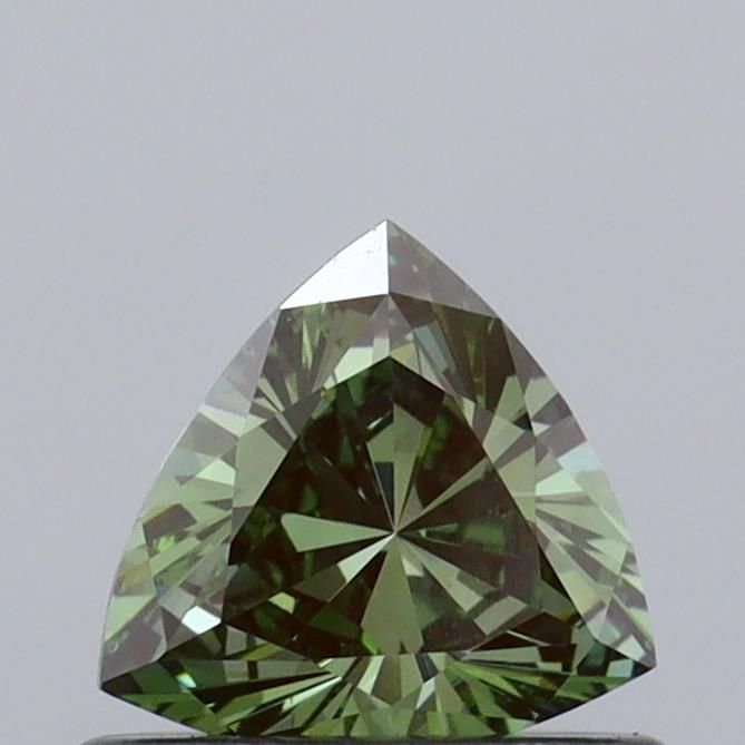 Triangular Fancy Vivid Green Lab-grown Diamond 0.44ct VS2 loose diamond