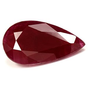 Pear Red Ruby 3.89ct loose gemstone