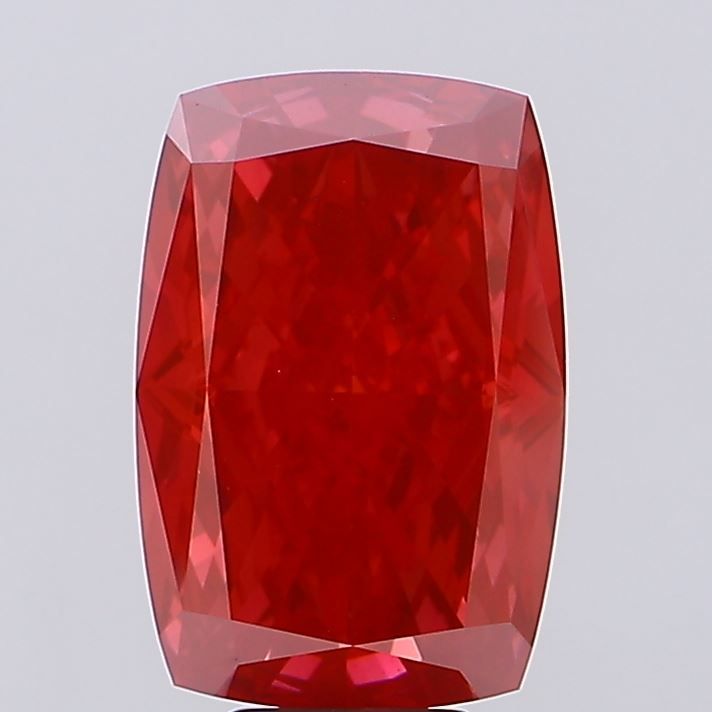 Cushion Fancy Vivid Red Lab-grown Diamond 10.15ct VS1 loose diamond