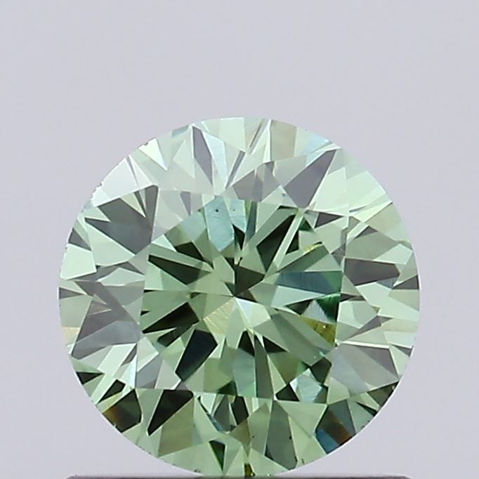 Round Fancy Vivid Green Lab-grown Diamond 0.69ct VS1 loose diamond