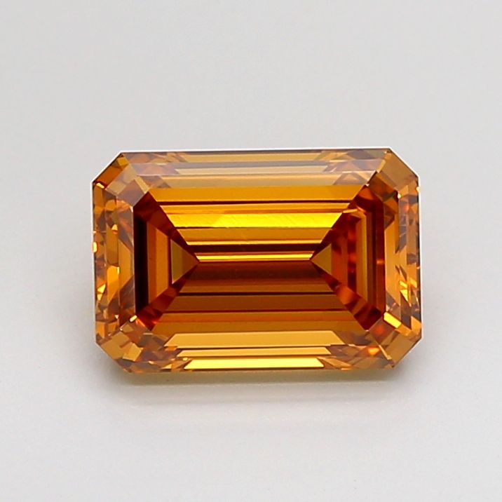 Emerald Fancy Vivid Orange Lab-grown Diamond 2ct VS1 loose diamond