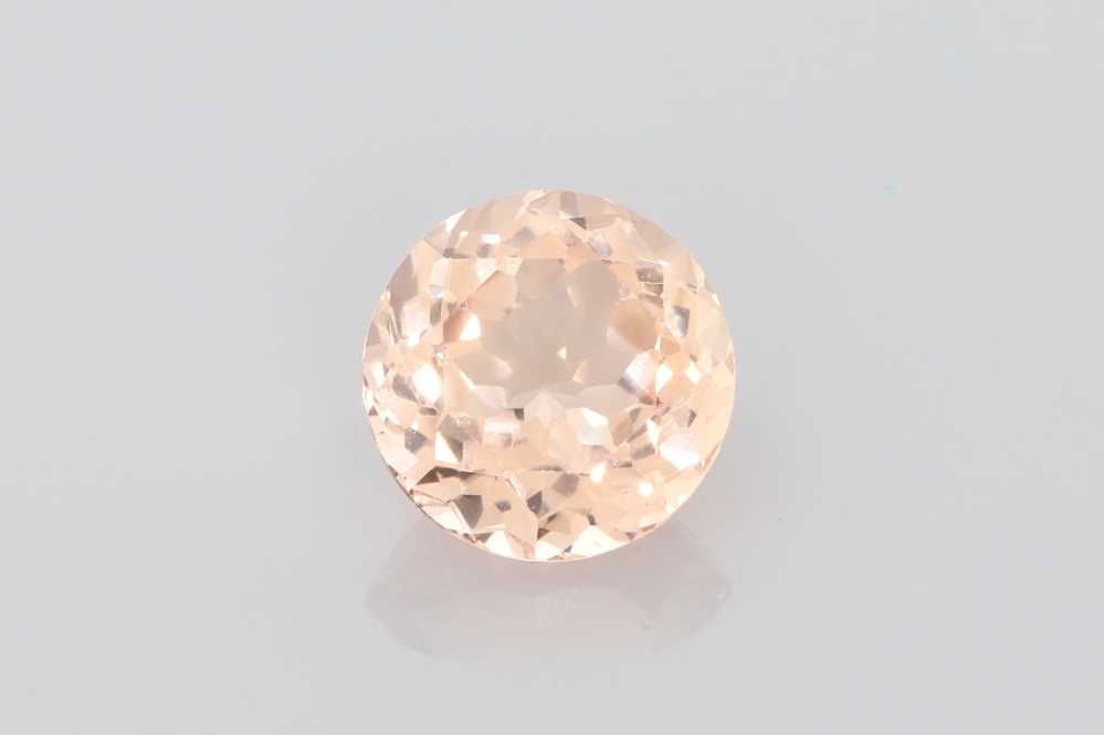 Round Orange Morganite 3.61ct loose gemstone