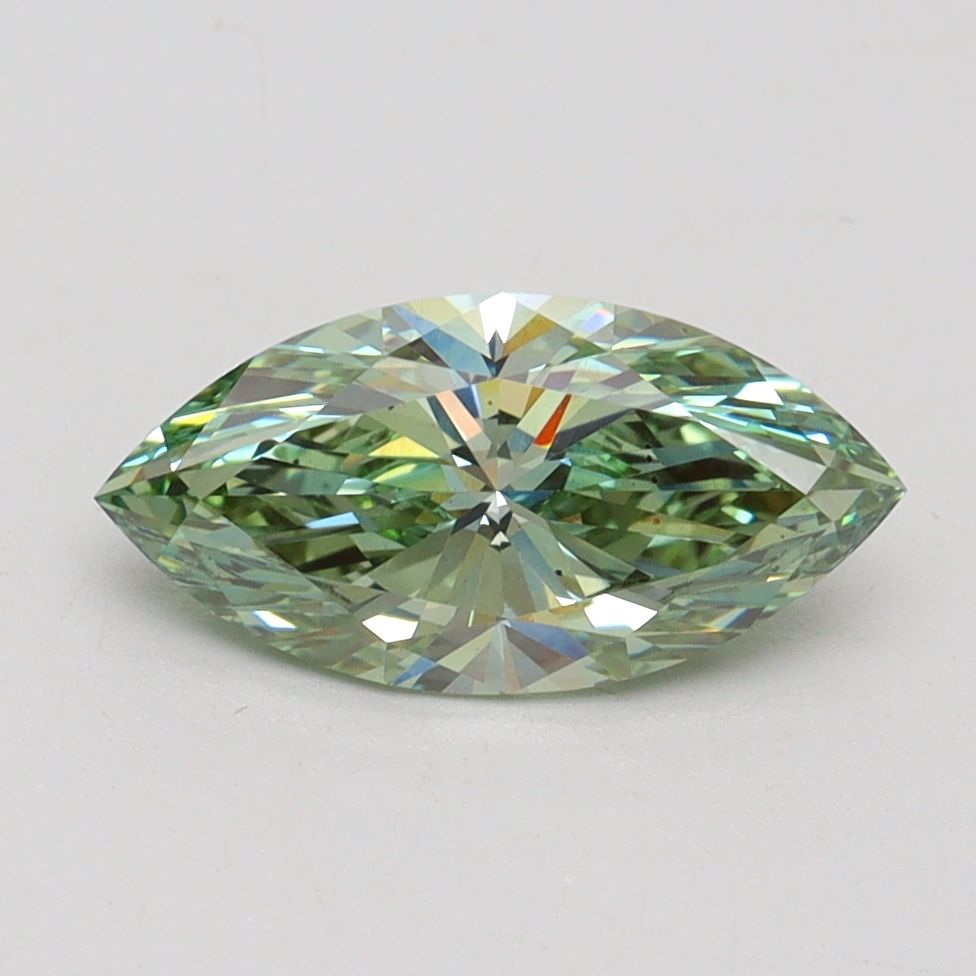 Marquise Fancy Vivid Green Lab-grown Diamond 1.2ct VS2 loose diamond