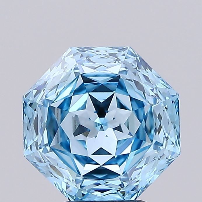 Octagonal Fancy Vivid Blue Lab-grown Diamond 3.53ct VVS1 loose diamond
