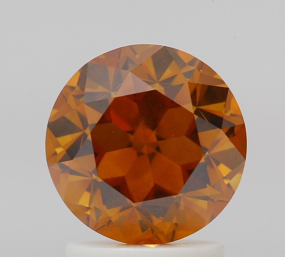 Round Fancy Deep Yellowish Orange Natural Diamond 2ct I1 loose diamond