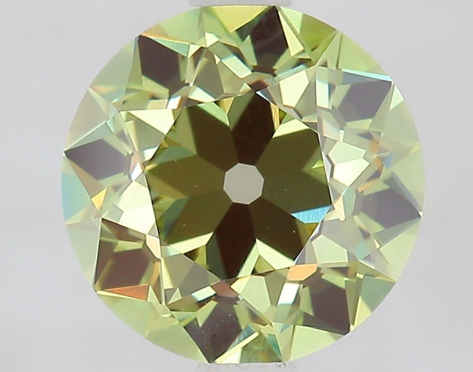 European Cut Fancy Vivid Green Lab-grown Diamond 2.01ct VVS2 loose diamond