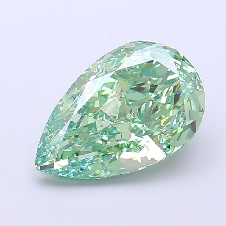Pear Fancy Vivid Green Lab-grown Diamond 2.57ct VVS2 loose diamond
