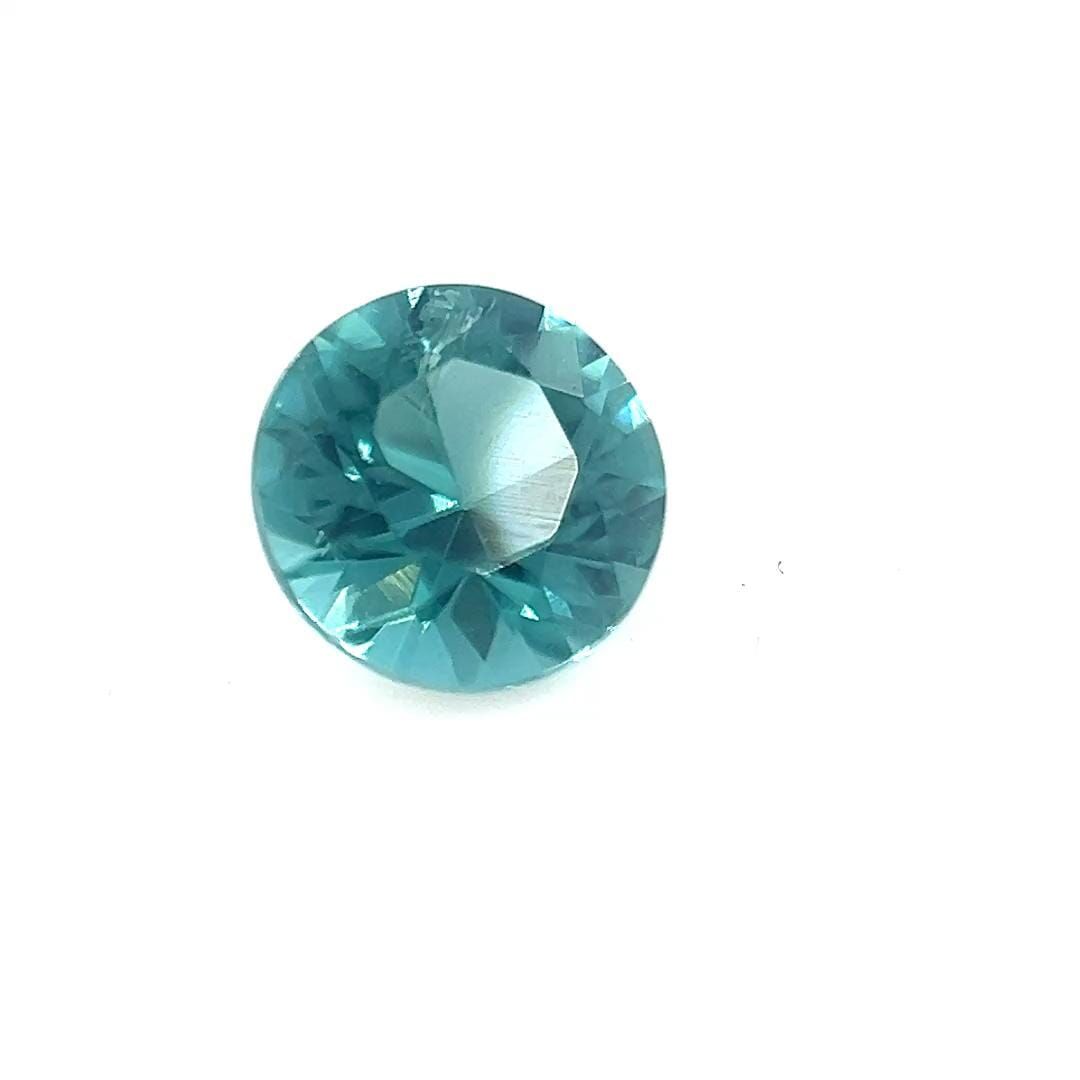 Round Blue Tourmaline 0.46ct loose gemstone