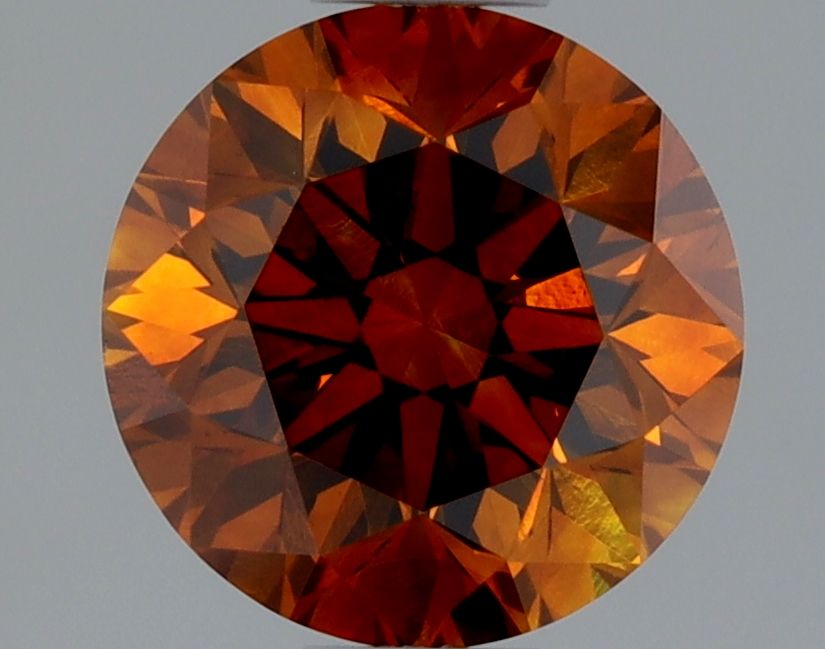 Round Fancy Deep Orange Natural Diamond 0.72ct VS2 loose diamond