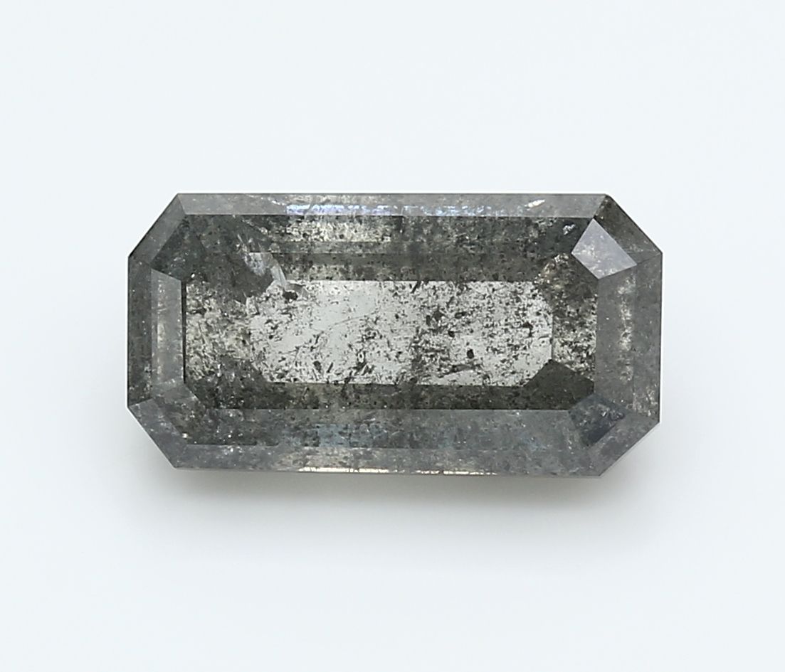 Emerald Fancy Dark Gray Natural Diamond 6.21ct I2 loose diamond