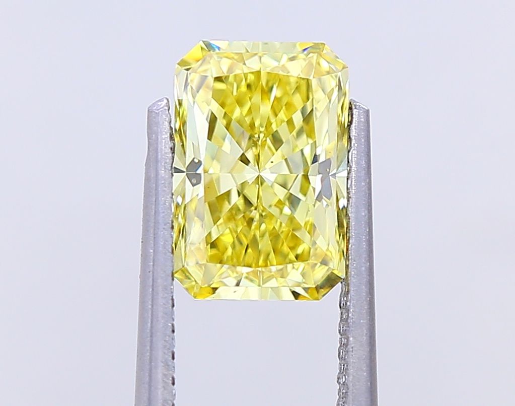 Radiant Fancy Vivid Yellow Lab-grown Diamond 1.39ct VS1 loose diamond
